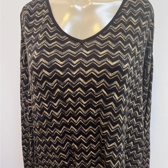 Plus size Emanuel Ungero Liberte v neck chevron pullover sweater size 3X - Picture 2 of 5